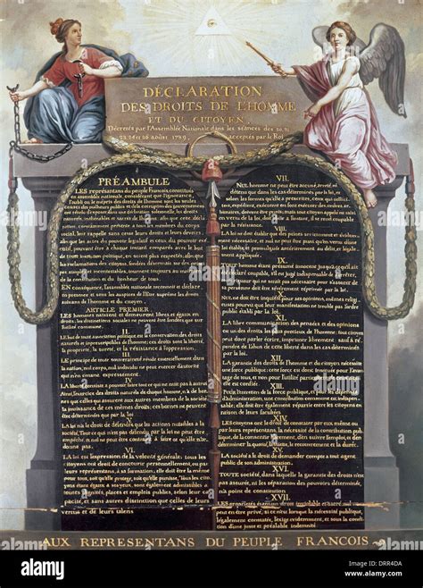 Declaration Droits De Lhomme 1789 Banque De Photographies Et Dimages