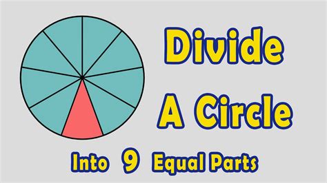 How To Divide A Circle Into 9 Equal Parts Youtube
