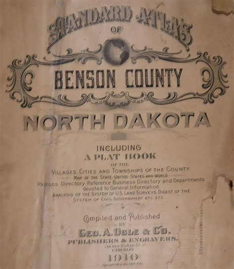 Old Plat Map South Viking Twp Benson Co North Dakota Ebay