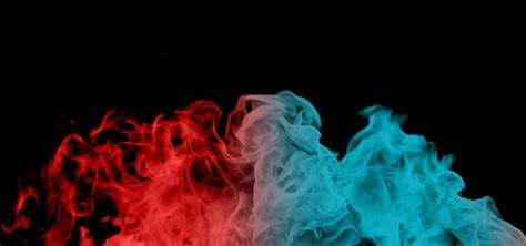 Abstract Smoke Red And Blue On Dark Background Abstract Smoke
