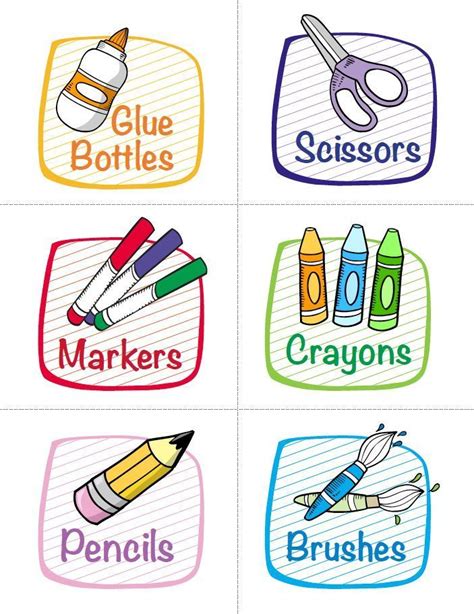 Printable Labels For Classroom Supplies Classroom