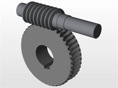 Worm Gear 3D CAD Model Library GrabCAD
