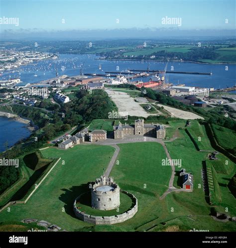 Pendennis Castle Falmouth Cornwall Uk Aerial View Stock Photo Alamy