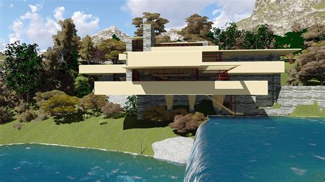 Fallingwater Frank Lloyd Wright Architetture Dal Mondo 3d Studio