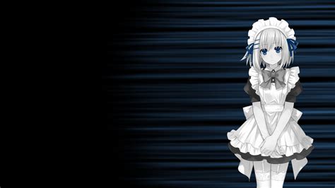 Date A Live Maid Monochrome Tobiichi Origami Wallpapers Hd