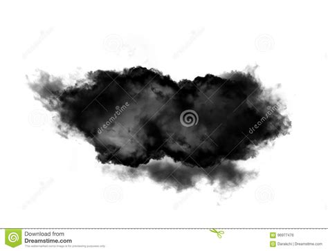 Single Cloud Isolated Over White Background Stock Photo