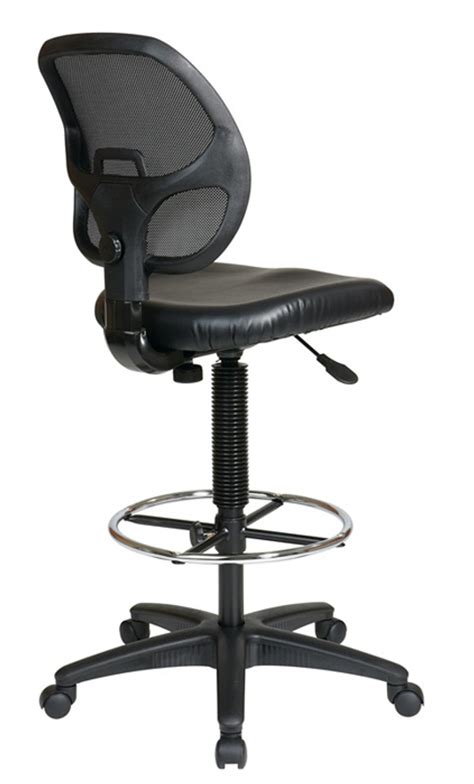 Office Star Deluxe Mesh Back Drafting Chair With 20 Diameter Foot Ring