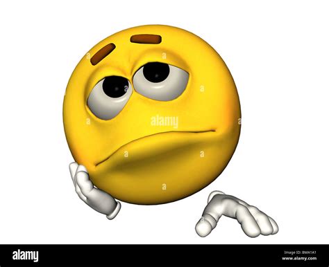 3d Illustration Of A Sad Emoticon Stock Photo Alamy