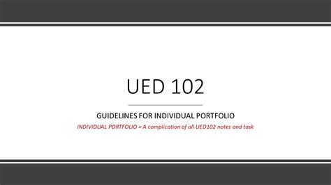 Ued102 Portfolio Briefing Youtube