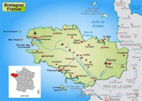 Map Of Brittany Coast France