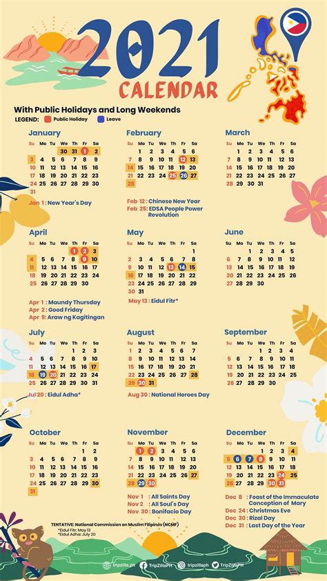 calendar full   tripzilla philippines