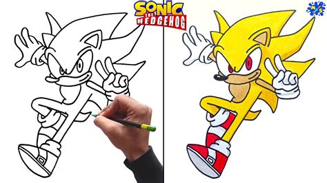 How To Draw Super Sonic Step By Step Sonic The Hedgehog Youtube