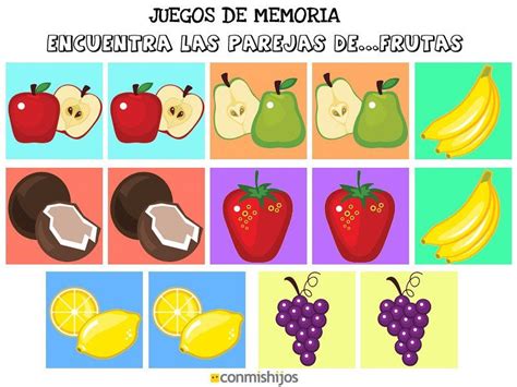 Memorama De Frutas En Ingles Cios