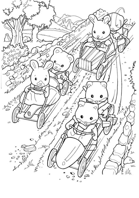 Accuquilt calico cat single 1 applique embroidery design. Calico Critters Coloring Pages to download and print for free