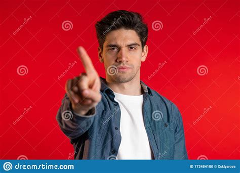 Man Disapproving With No Hand Sign Make Negation Finger Gesture