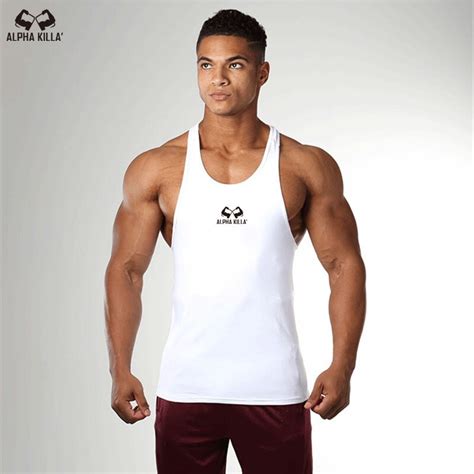 Men Bodybuilding Tank Top Gyms Workout Fitness Tight Cotton Sleeveless T Shirt Clothing Golds