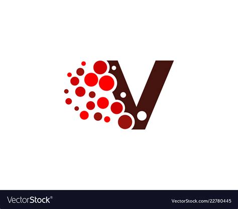 V Letter Pixel Logo Icon Design Royalty Free Vector Image