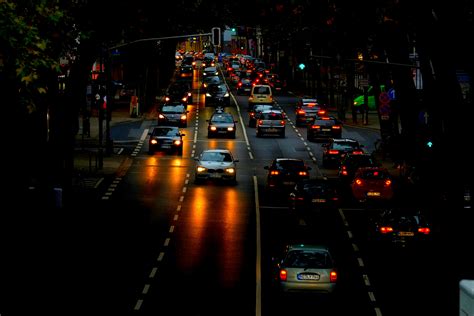 Fotos Gratis Ligero La Carretera Tráfico Coche Noche Ciudad