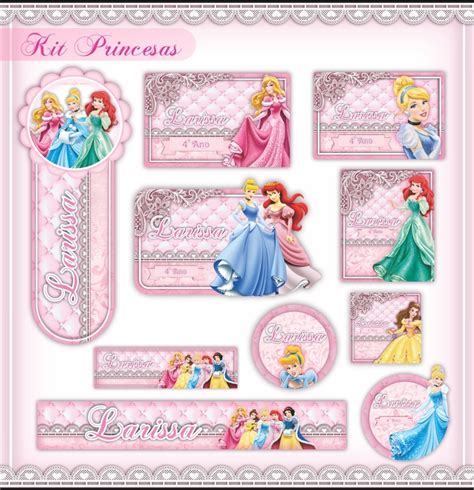 Etiquetas Escolares Personalizadas Nuevas Princesas Disney Princesas