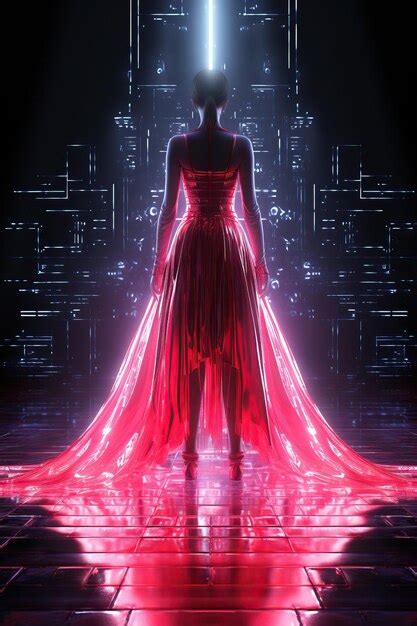 Premium Ai Image A Woman In A Red Dress