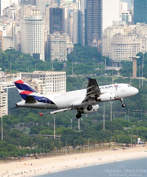 Latam Airlines A319 On Approach To Rio De Janeiros Domestic And