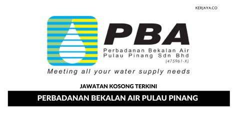 Min 8 years of experience (senior executive). Perbadanan Bekalan Air Pulau Pinang Sdn Bhd • Kerja Kosong ...