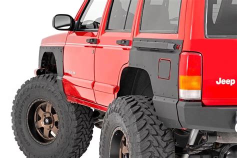 Rough Country Rear Lower Quarter Panel Armor For 97 01 Jeep Cherokee Xj