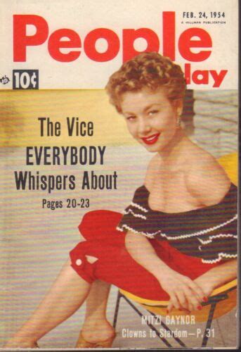 People Today Digest February 24 1954 Mitzi Gaynor Cheesecake Pin Up 091318ame Ebay
