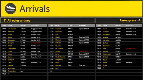 Airport Arrivals Board Information For Stock Footage Video 100