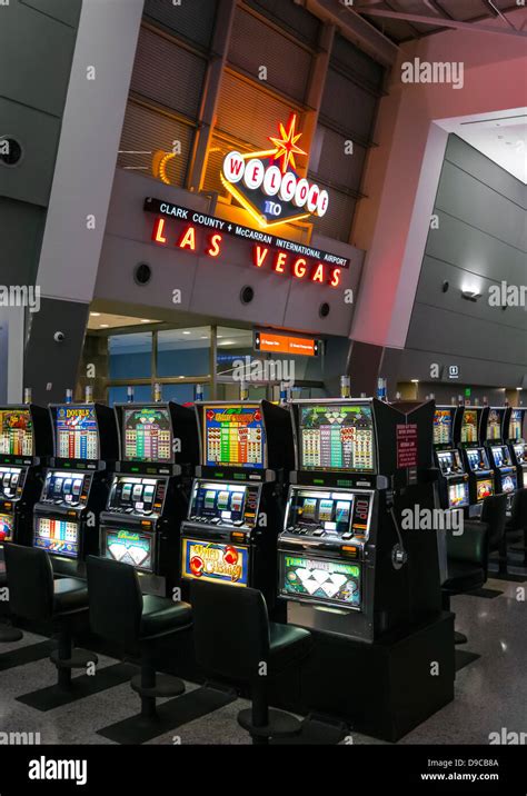 Welcome To Las Vegas Sign At Mccarran International Airport Stock Photo