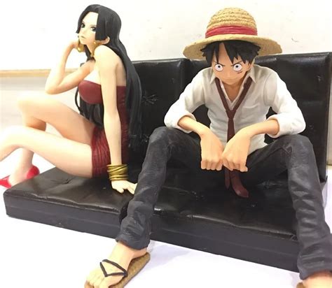 5 Inch Anime One Piece Luffy Boa Hancock Sitting With Sofa Pvc Action Figure Model Toys 12cm