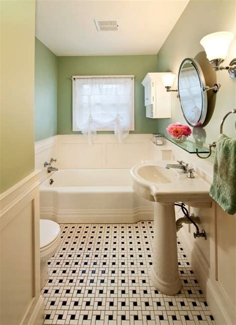 The flooring was linoleum and just look at the pattern….wow! Pin by Brigid Stanley on Bathrooms | Classic bathroom tile ...