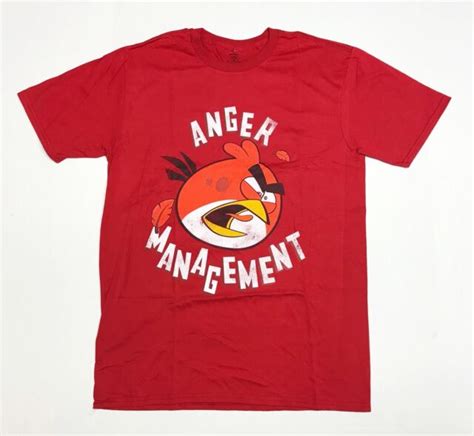 Angry Birds Anger Management Mens 2x Large Red T Shirt Graphic Tee