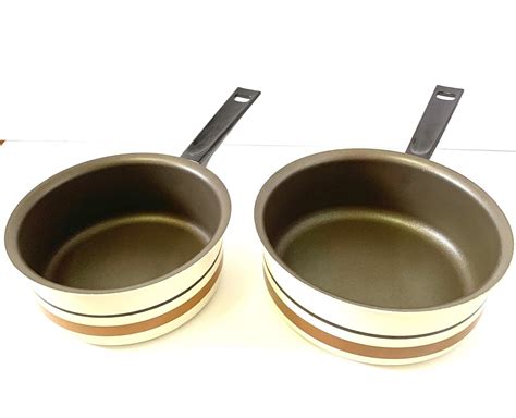 Vintage Regal Ware Cast Aluminum Cookware Set Pieces Creme Brown