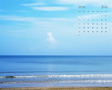 2016년 7월 달력 바탕화면 무료 고화질 시원한 여름 사진 이미지 컴퓨터 배경화면 네이버 블로그