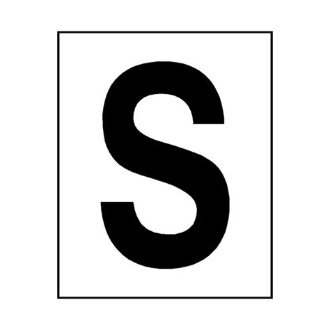 Letter S Sticker Black Safety Uk