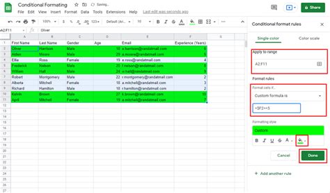 Bedingte Formatierung In Google Sheets Excel Hilfe Ch