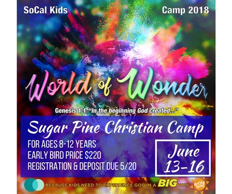 Socal Kids Camp World Of Wonder Action Community Church