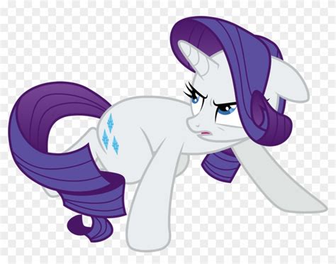 Fierce Rarity By Cloudyglow Mlp Rarity Angry Vector Free