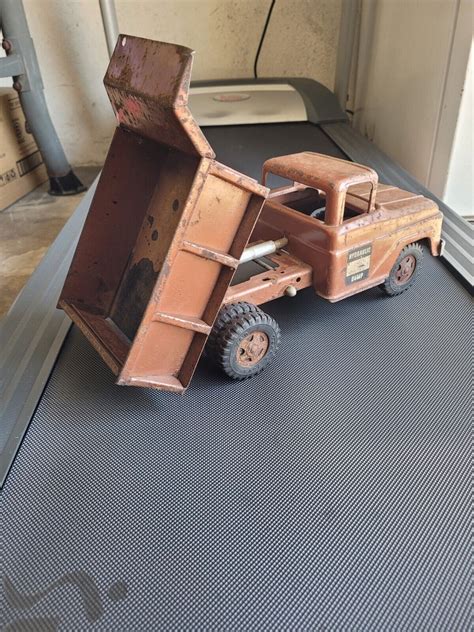 Vintage Tonka Hydraulic Bronze Dump Truck Pressed Steel Toy Ebay
