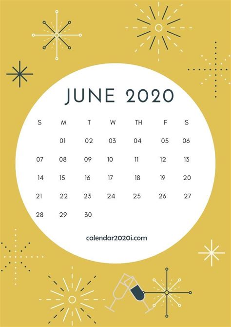 Free Download June 2020 Calendar Design Calendar Design Calendar Design