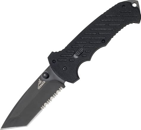 Gerber Fast Tanto Serrated Black Folding Pocket Knife 0118 Atlantic