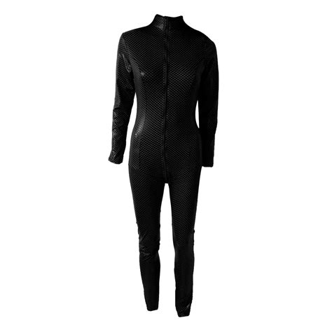 Womens Bodysuit Jumpsuit Stage Gothic Pvc Faux Leather