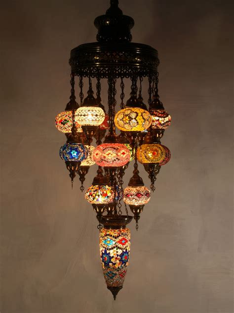 16 Piece Mosaic Chandelier With Large Centre Piece The Dancing Pixie