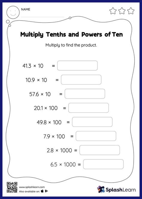 Multiply By Powers Of 10 Worksheet