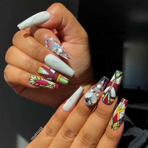 50 Trendy Long Coffin Nail Art Designs Style Vp Page 31