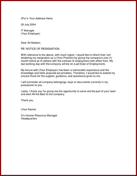 Resignation Letter Template 2 Month Notice Why You Should Not Go To