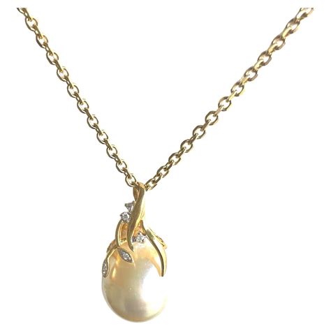 Tiffany And Company Dragonfly Pendant With Pearl Chain At 1stdibs