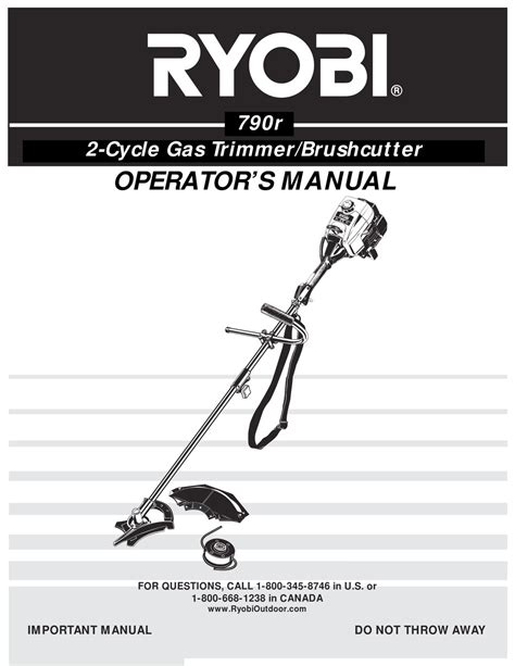 ryobi 790r operator s manual pdf download manualslib