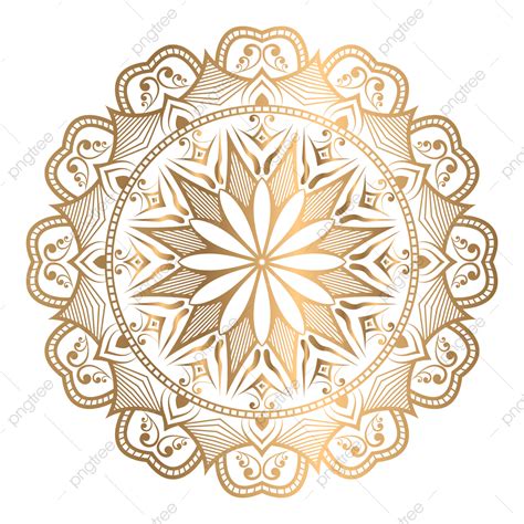 Gold Mandala Pattern Vector Art Png Elengant Luxury Gold Mandala